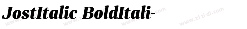 JostItalic BoldItali字体转换